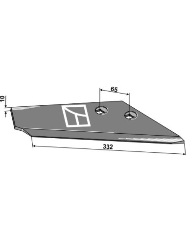 Aileron de rechange pour soc à ailette, droit