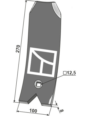 Tôle de guidage 270mm