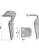 Dent pour herses rotatives, modèle gauche