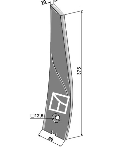 Déflecteur - droit adaptable