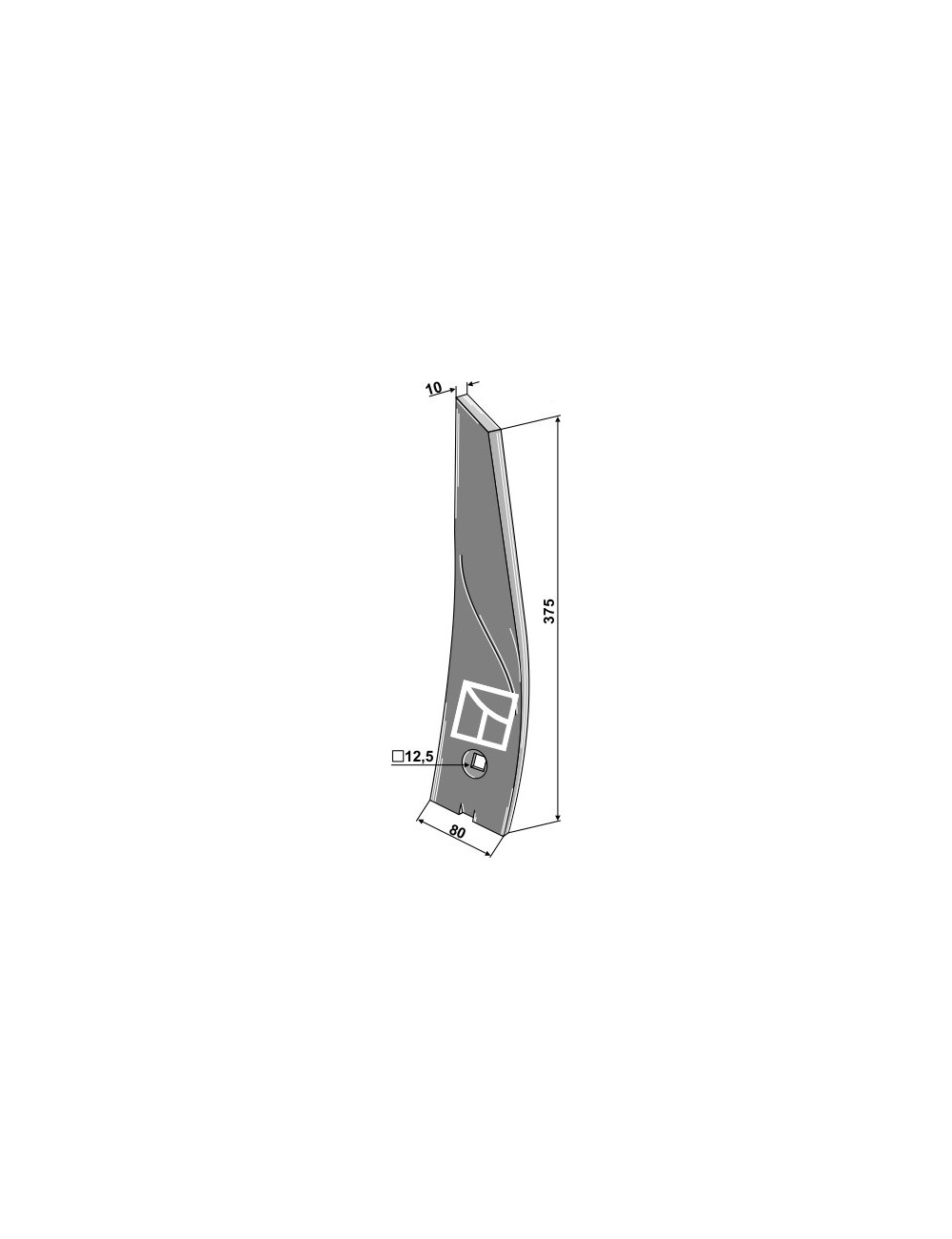 Déflecteur - droit adaptable