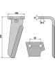 Dent pour herses rotatives, modèle droit