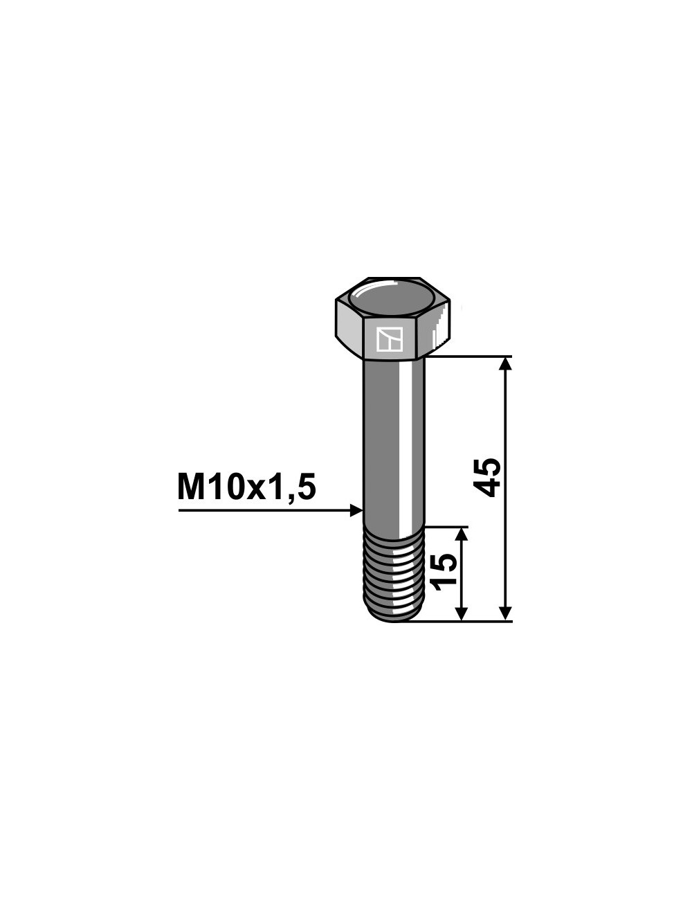 Boulon de sûreté M10 sans écrou