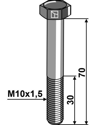 Boulon de sûreté M10 sans écrou
