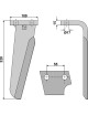 Dent pour herses rotatives, modèle droit