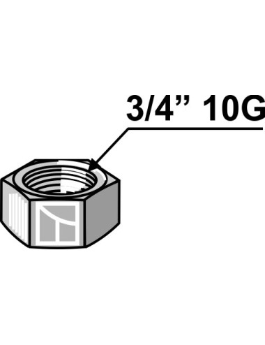 écrou 3/4'' 10G