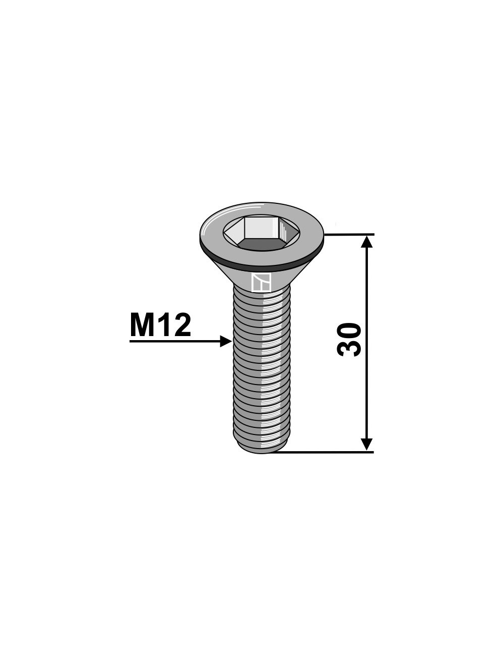 Boulon à six pan creux