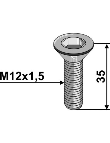 Boulon ISO10642 galvanisé