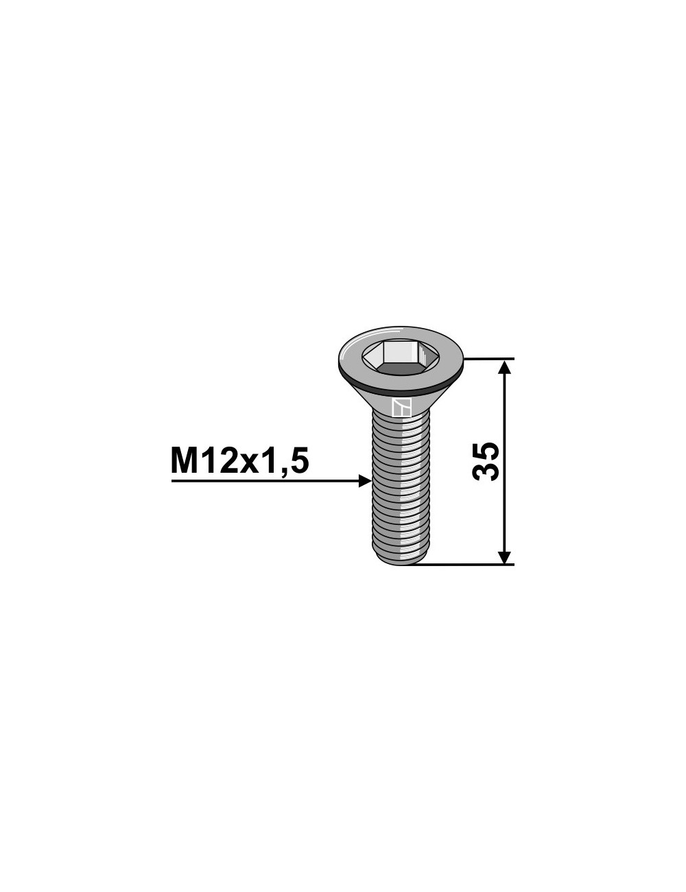 Boulon ISO10642 galvanisé