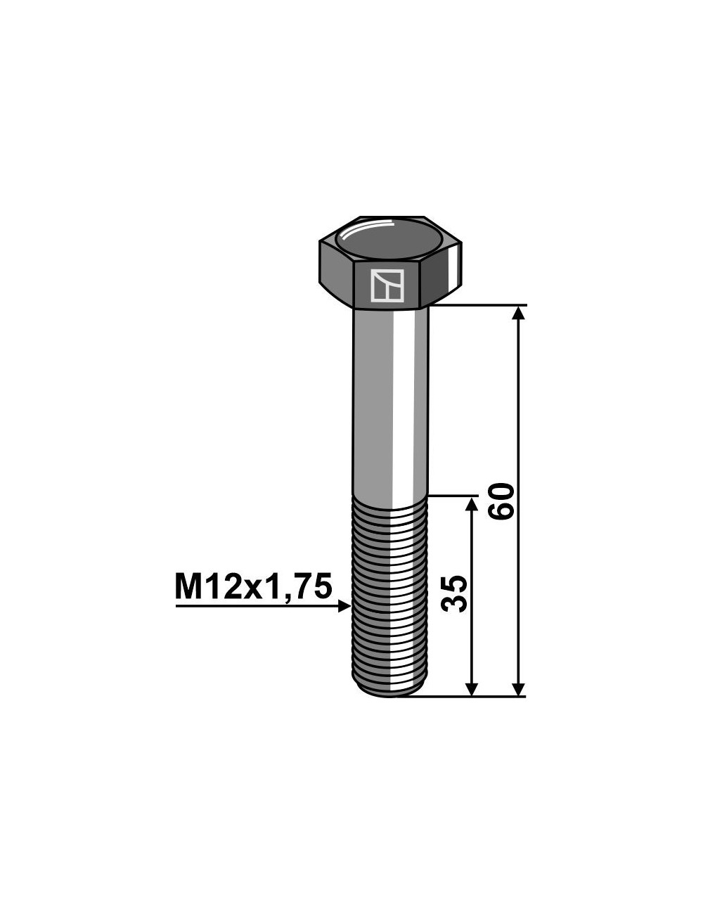 Boulon de sûreté M12 sans écrou