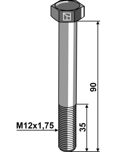 Boulon de sûreté M12 sans écrou