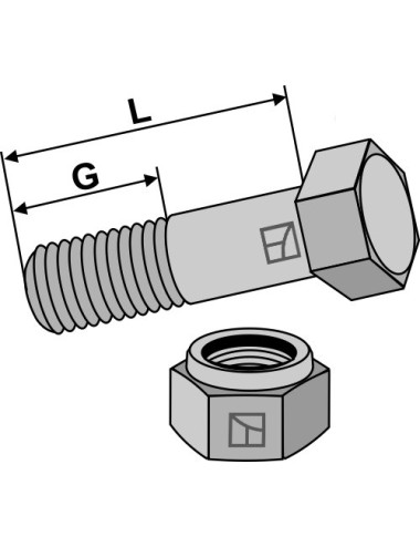 Boulon avec écrou à...