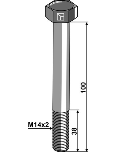 Boulon de sûreté M14 sans écrou