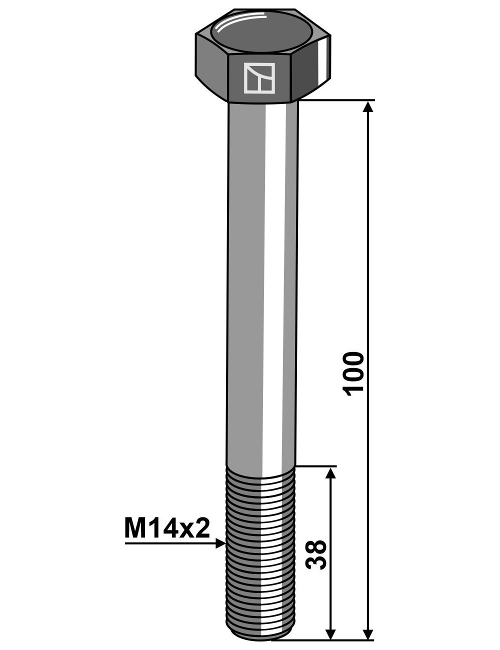 Boulon de sûreté M14 sans écrou