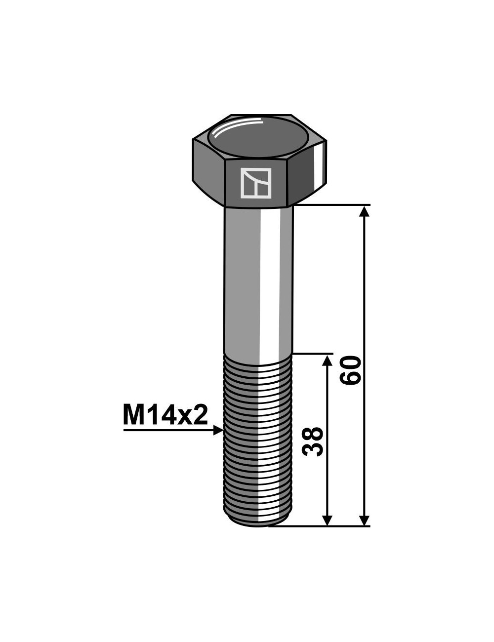 Boulon de sûreté M14 sans écrou