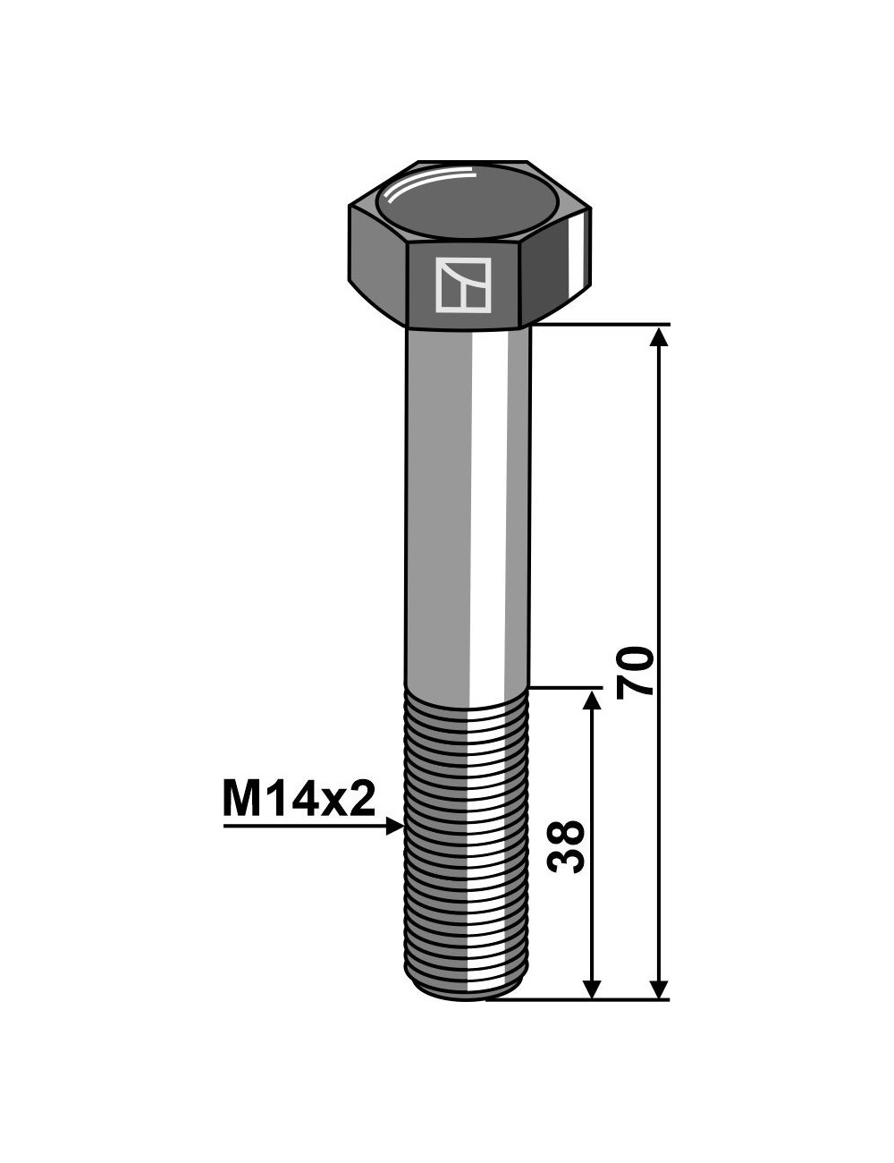 Boulon de sûreté M14x2x70 sans écrou