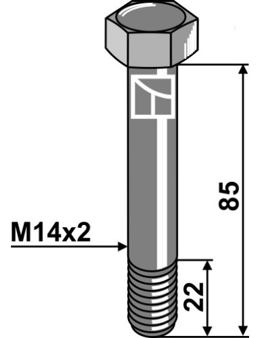 Boulon de sûreté M14 sans écrou