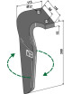 Dent pour herses rotatives, modèle droit