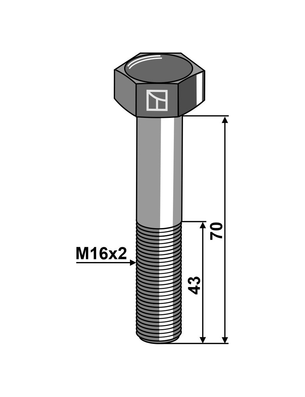 Boulon de sûreté M16 sans écrou