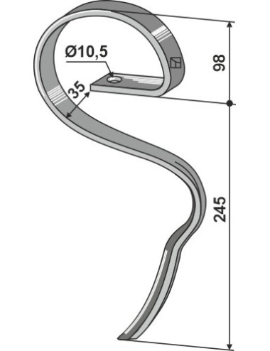 Dent gare élastique