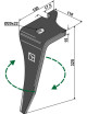 Dent pour herses rotatives, modèle droit