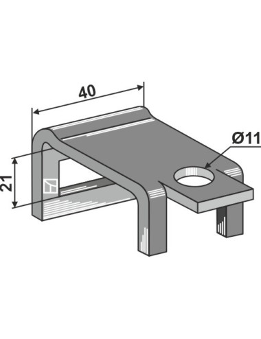 Bride de fixation pour dent 26 x 10