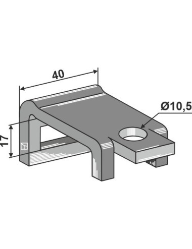 Bride de fixation pour dent 25 x 8