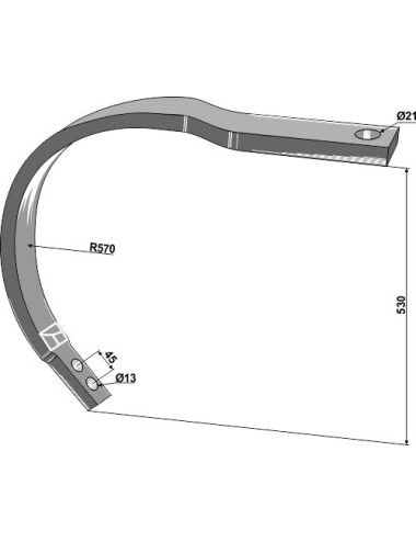 Dent-C 50 x 25 - modèle gauche