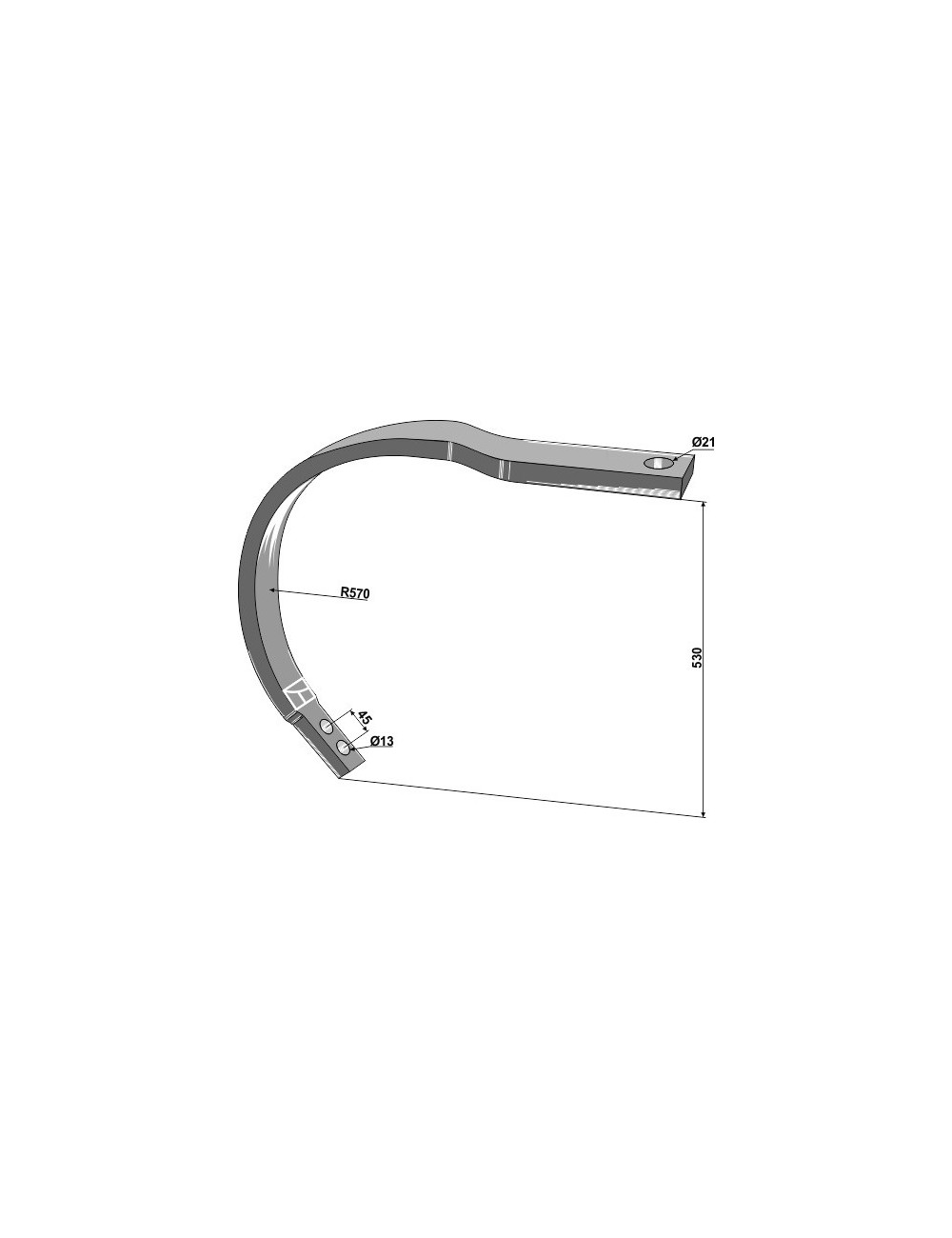 Dent-C 50 x 25 - modèle gauche