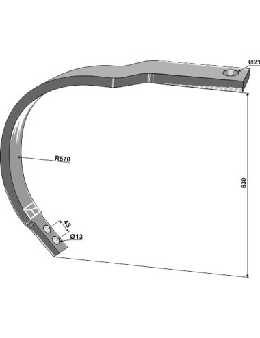 Dent-C 50 x 25 - modèle droite