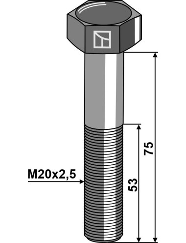 Boulon de sûreté M20 sans...