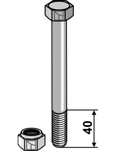 Boulon M16 x 2 - 8.8