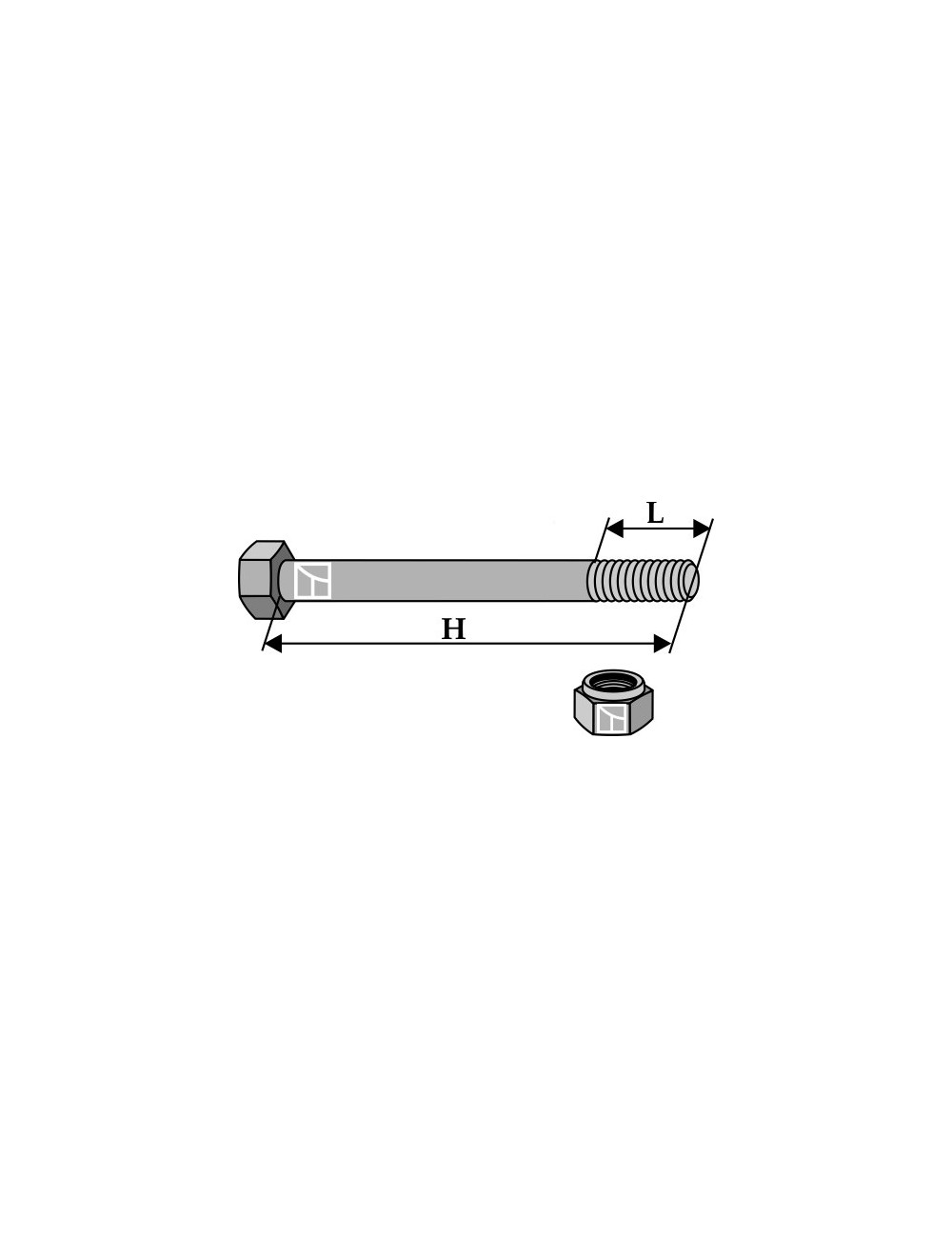 Boulon M16 x 2 - 8.8