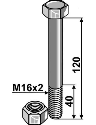 Boulon avec écrou à...