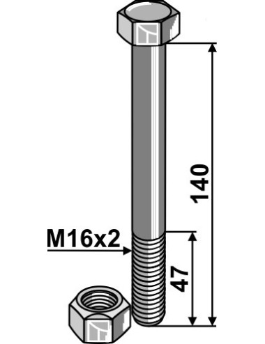 Boulon avec écrou à...