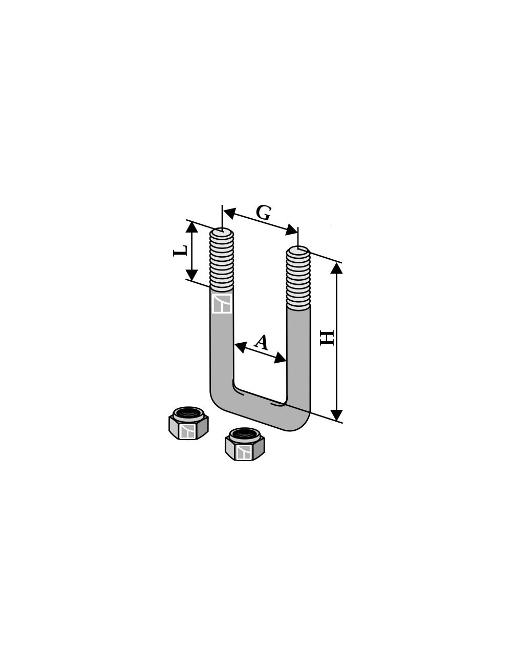 Boulon étrier - M16 x 2