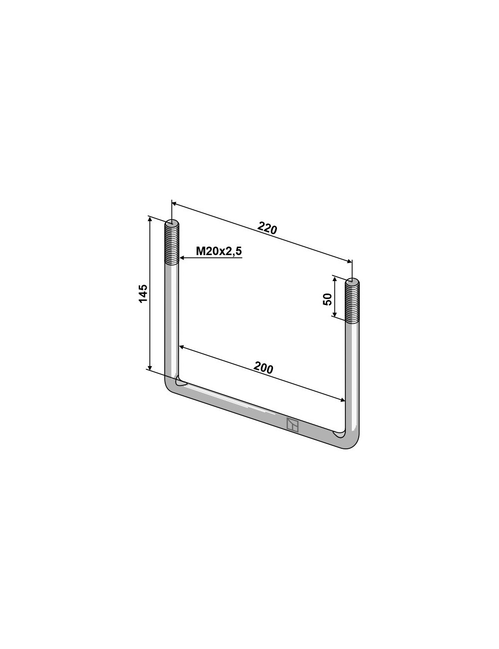 Boulon étrier M20x2,5