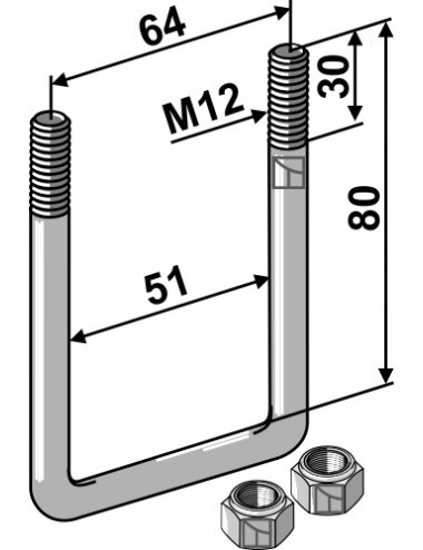 Boulon étrier - M12x1,75