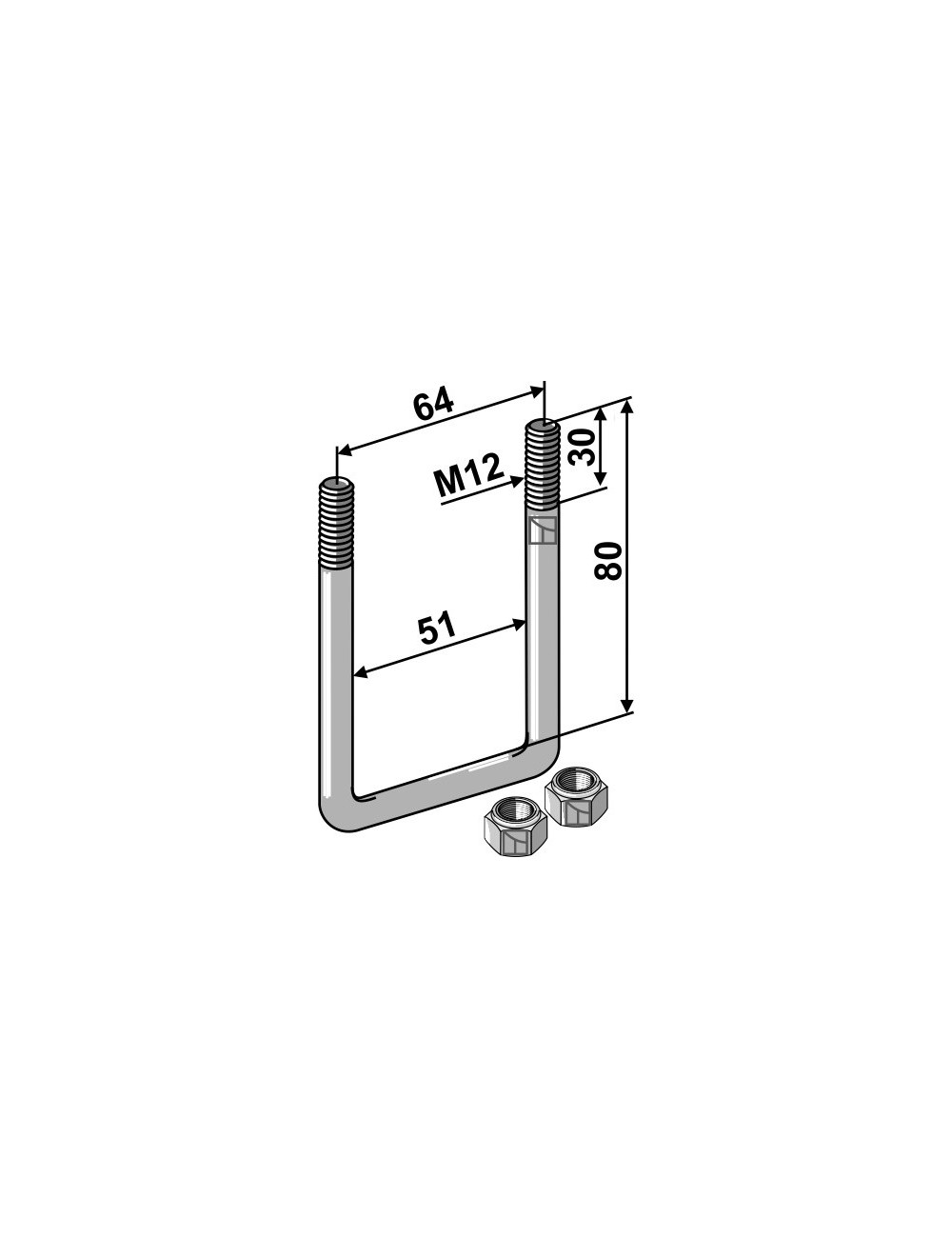 Boulon étrier - M12x1,75