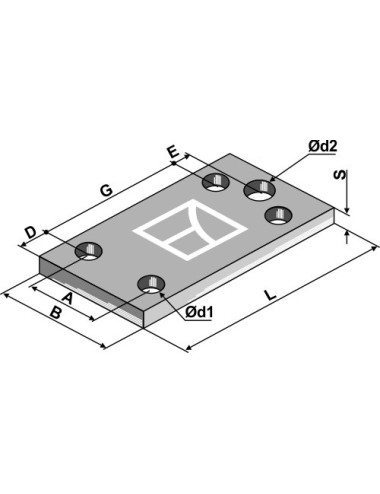 Plaque 150x10x100