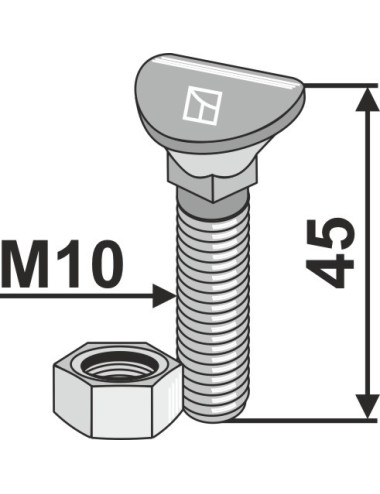 Boulon de cultivateur -...