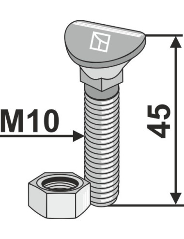 Boulon de cultivateur -...