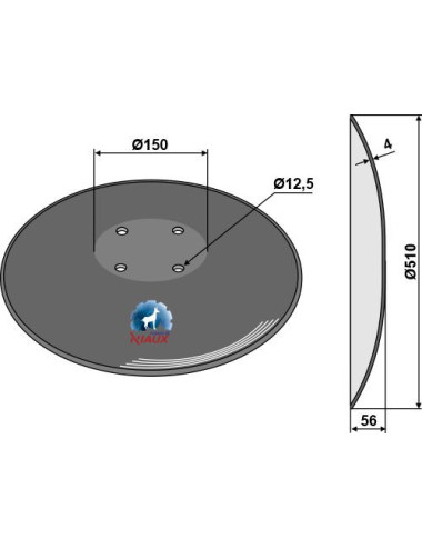 Disque lisse à fond plat -...