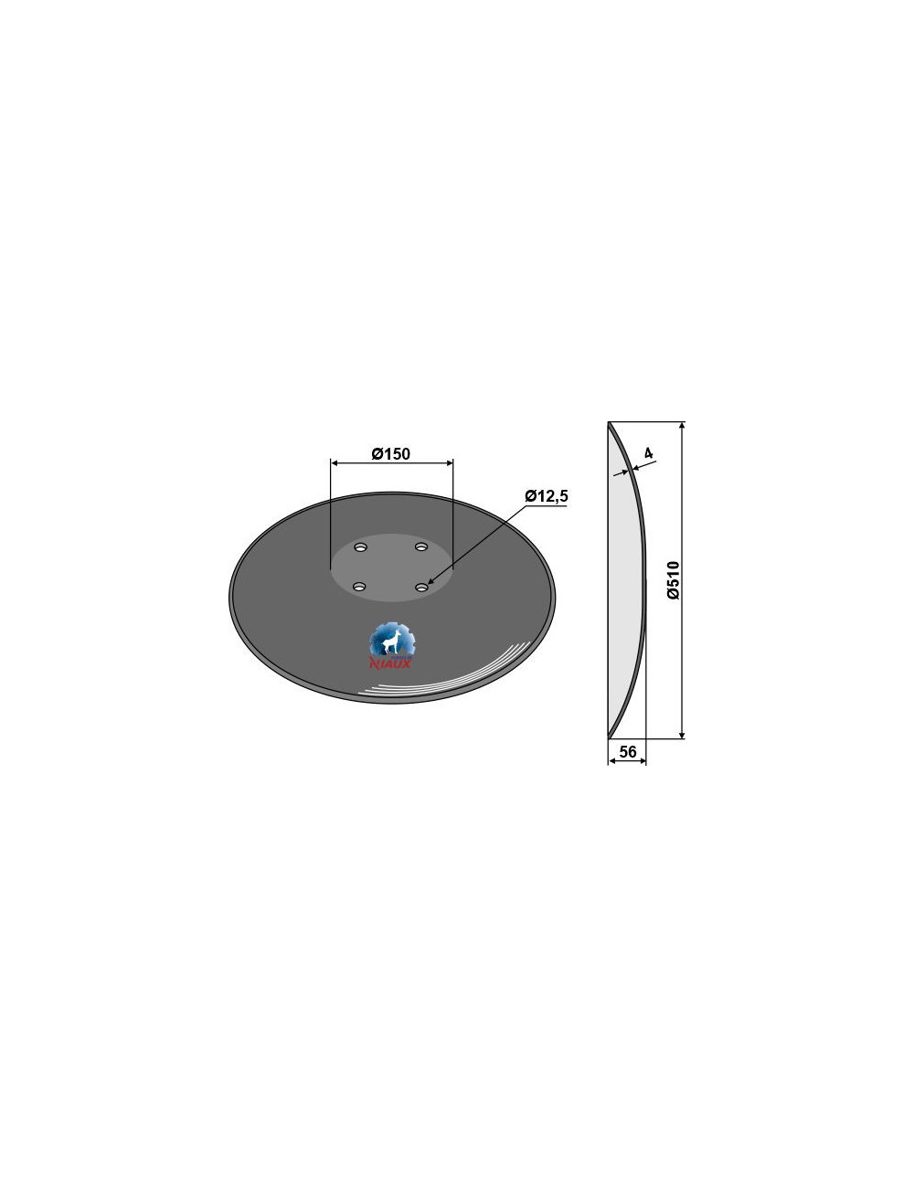 Disque lisse à fond plat - Ø510x4