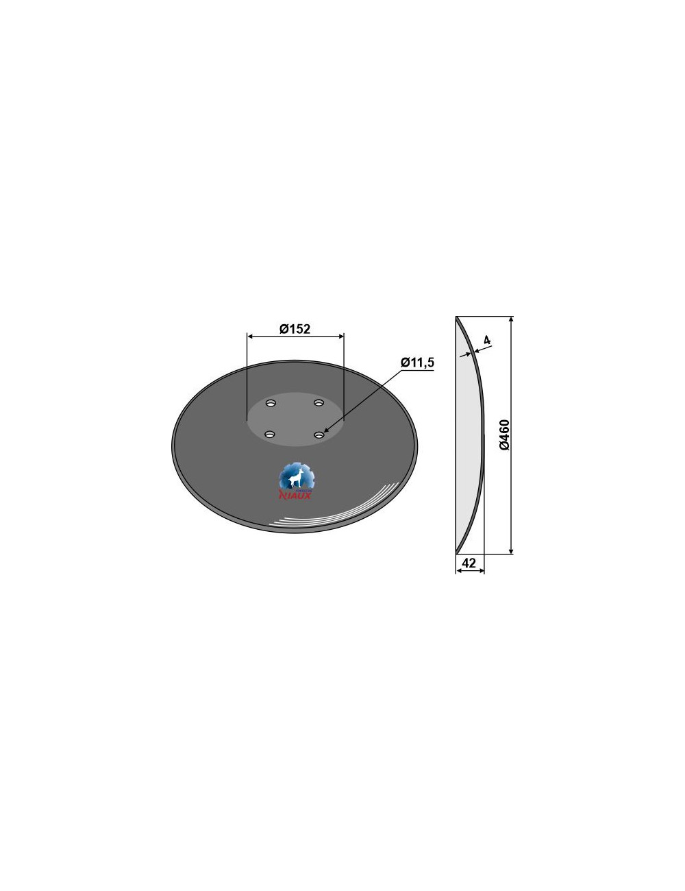 Disque lisse à fond plat - Ø460x4