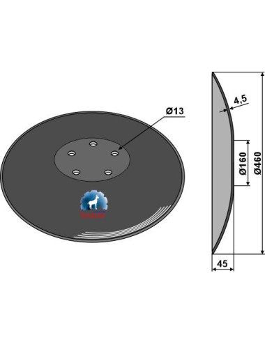 Disque lisse à fond plat -...