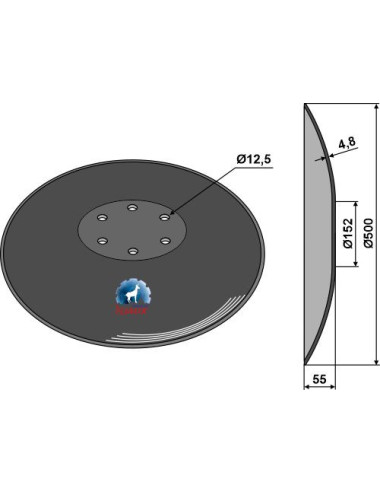 Disque lisse - Ø500x4,8