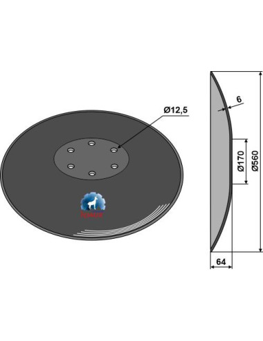 Disque lisse - Ø560x6