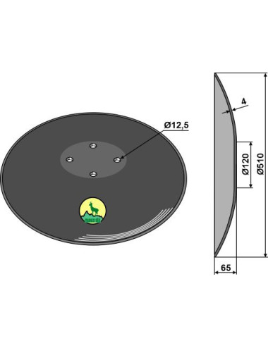 Disque lisse Ø510x4