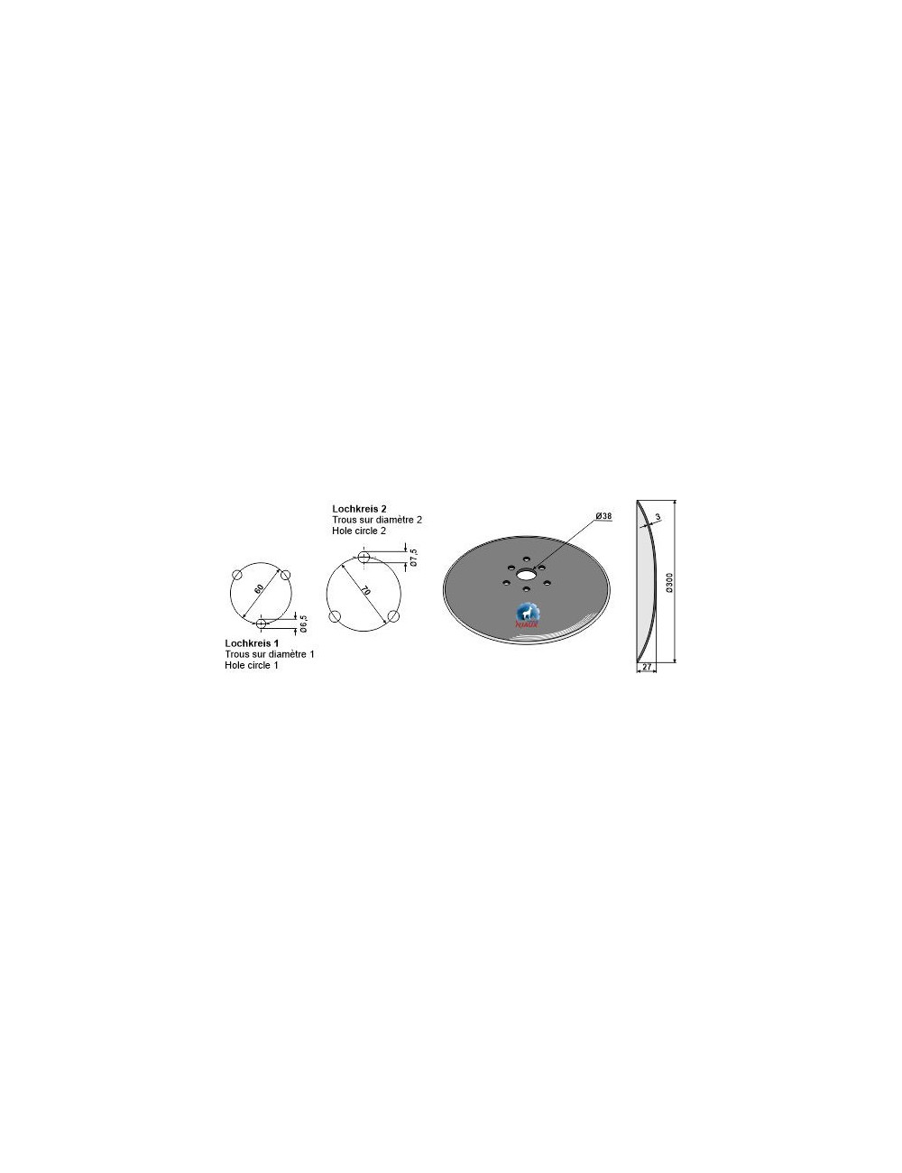 Disque lisse Ø300x3